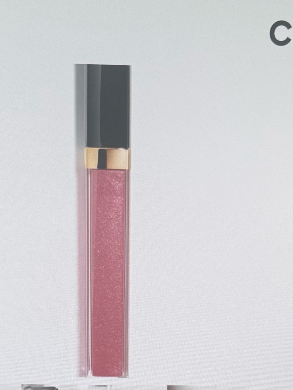 CHANEL Shimmer Lip Gloss pink with Gold Accent, 119 discontinued & sold out, NWT